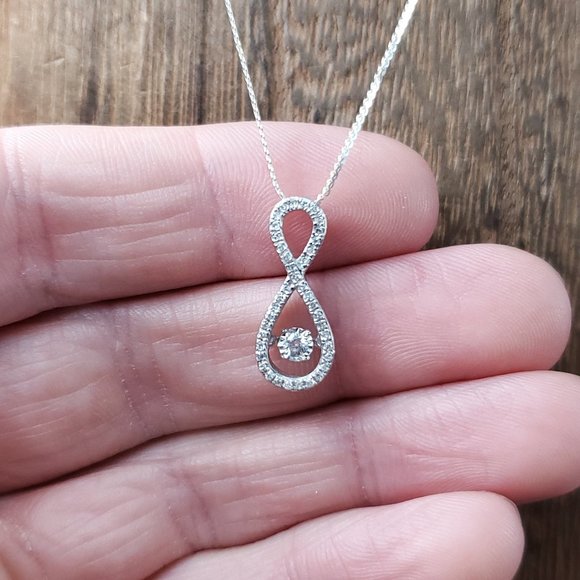 Jewelry - 18 Inch Sterling Silver 2mm Genuine Diamond With Accents Necklace